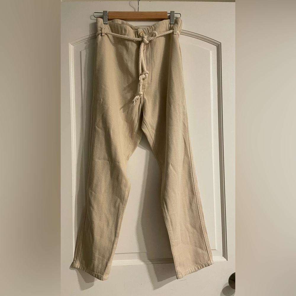 Prospective Flow KAZE Natural Herringbone Cream Cotton Men’s Pants